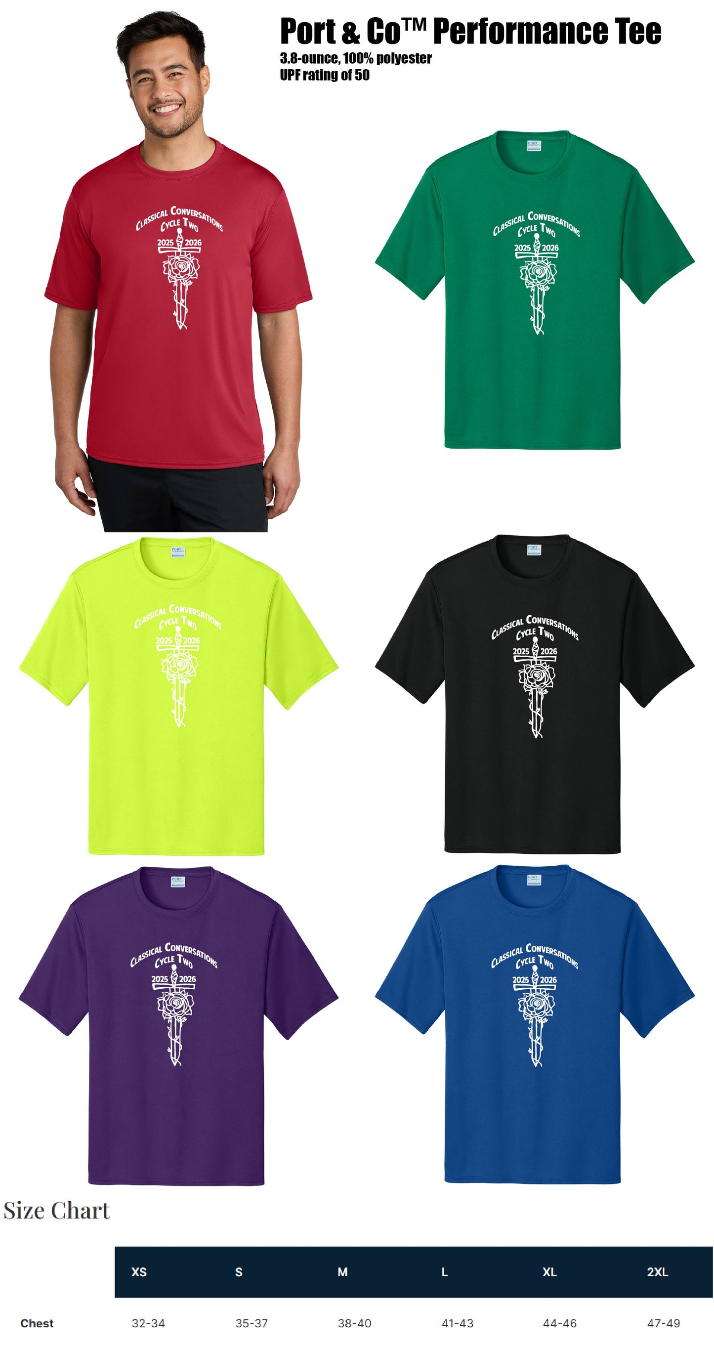 Classical Conversations Cycle Two Adult Performance T-shirt