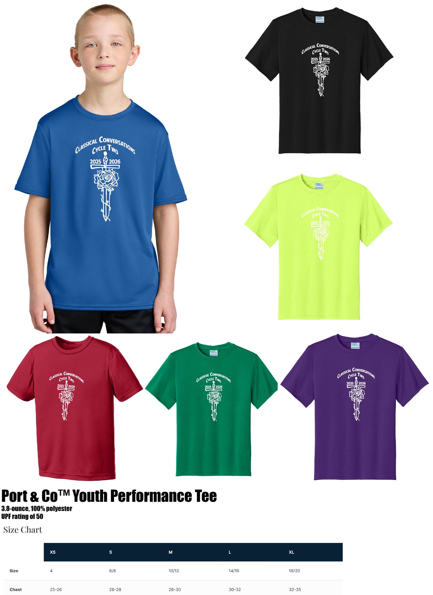 Classical Conversations Cycle Two Youth Performance T-shirt