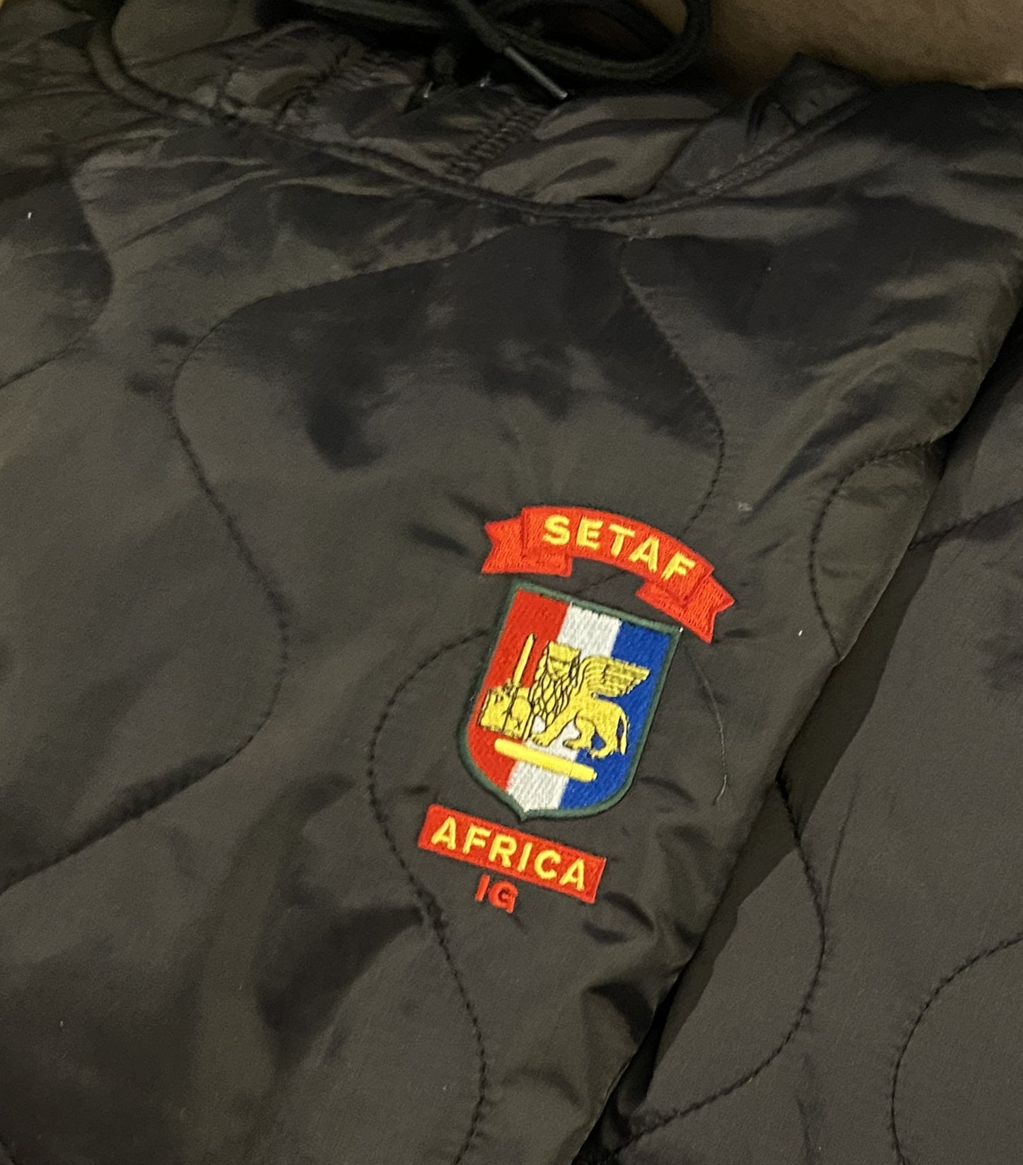 SETAF-AF Crest Embroidered Woobie Pullover Hoodie