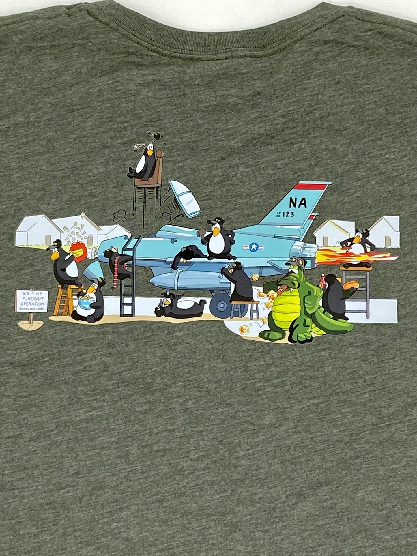 EOD Aircraft Op Cartoon T-Shirt | Big Time Aircraft Op Mission | Bomb Tech Life