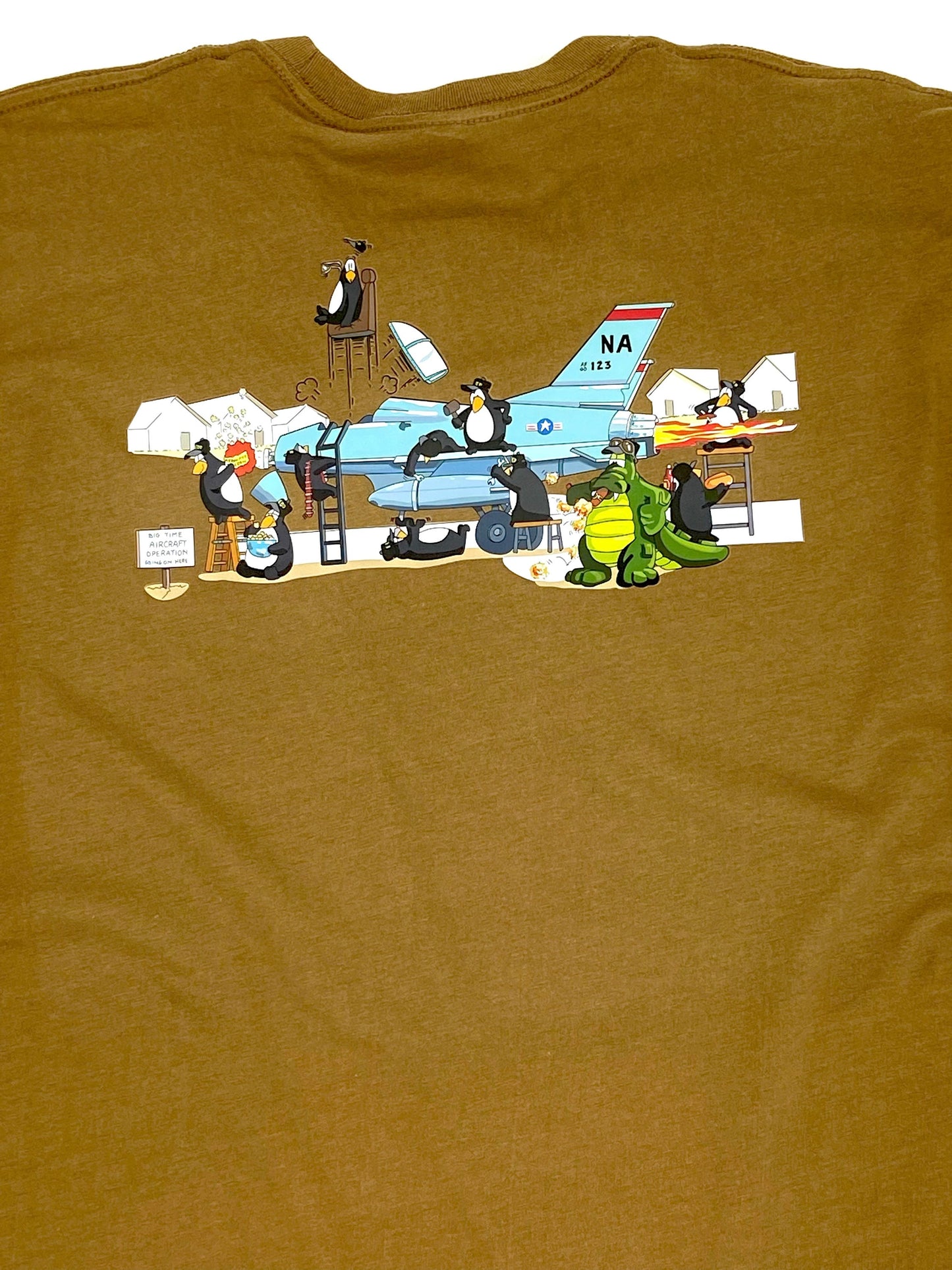 EOD Aircraft Op Cartoon T-Shirt | Big Time Aircraft Op Mission | Bomb Tech Life