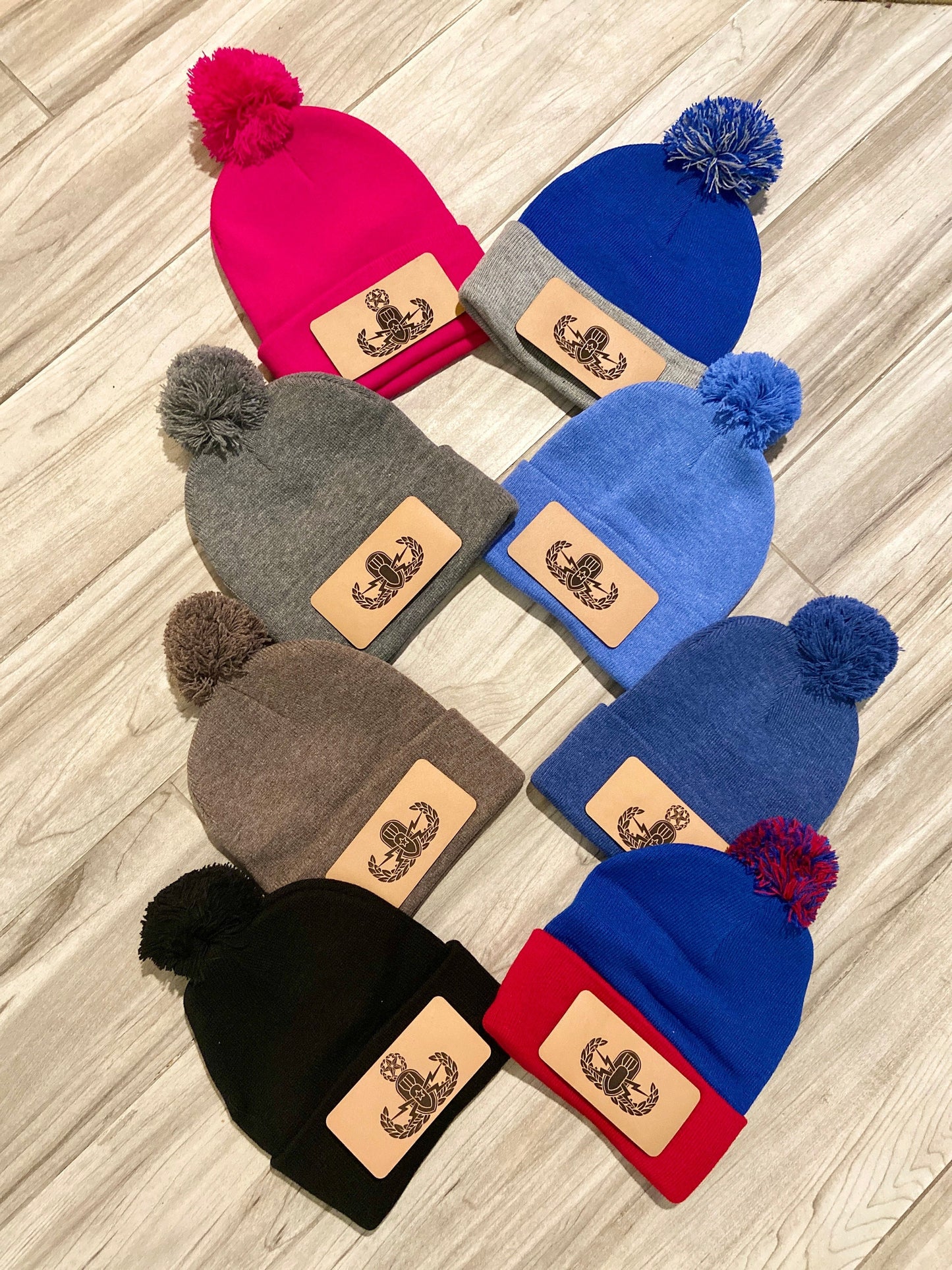 EOD Embroidered Crab Winter Beanie with Pom| HDS, Basic, Senior and Master Badges