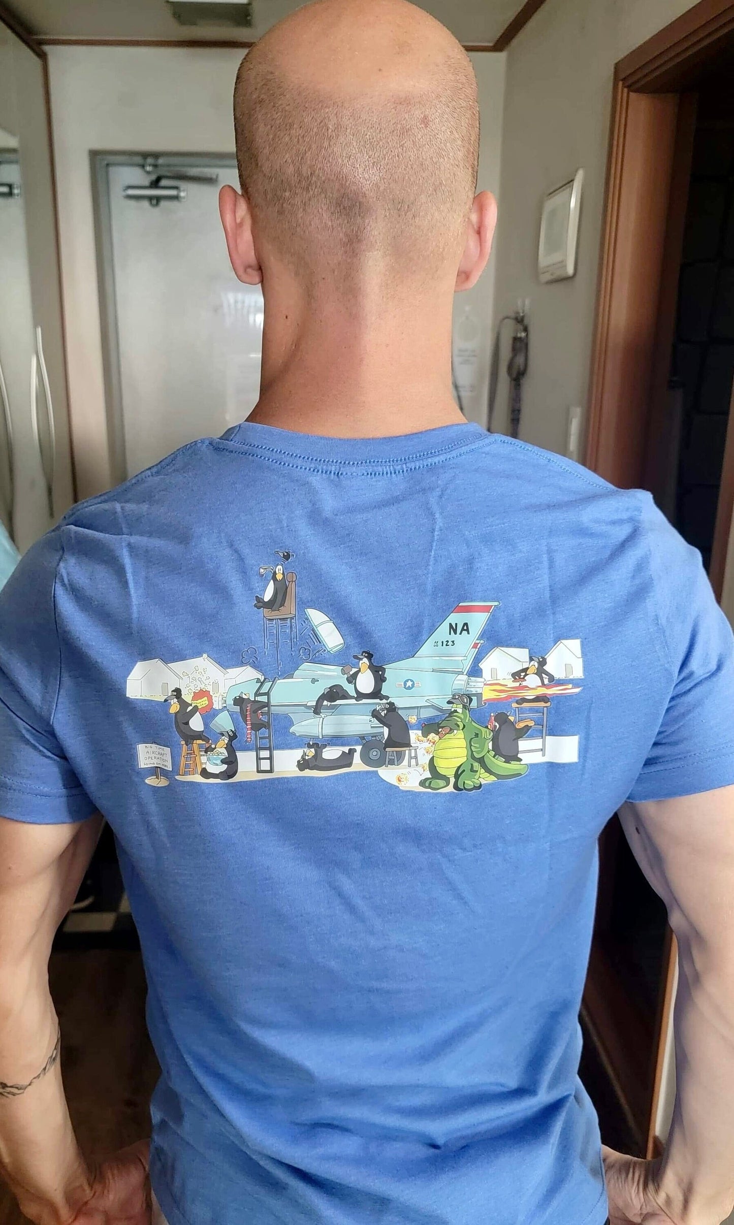 EOD Aircraft Op Cartoon T-Shirt | Big Time Aircraft Op Mission | Bomb Tech Life
