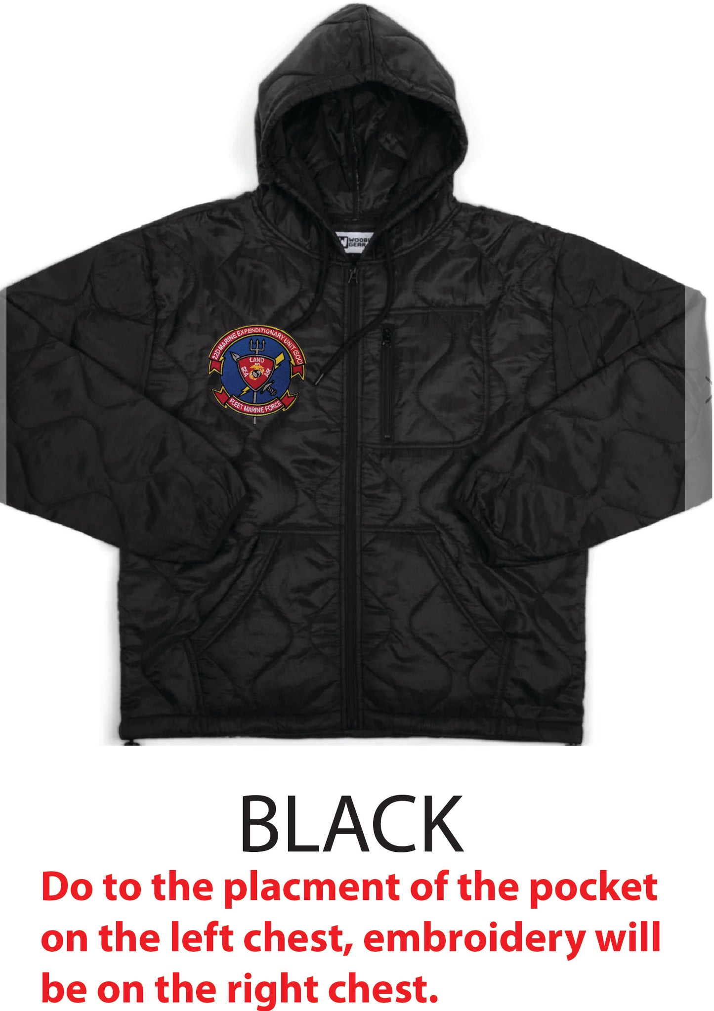 22nd Marine Expeditionary Unit SOC Zip-Up 2.0 Embroidered Woobie Hoodie