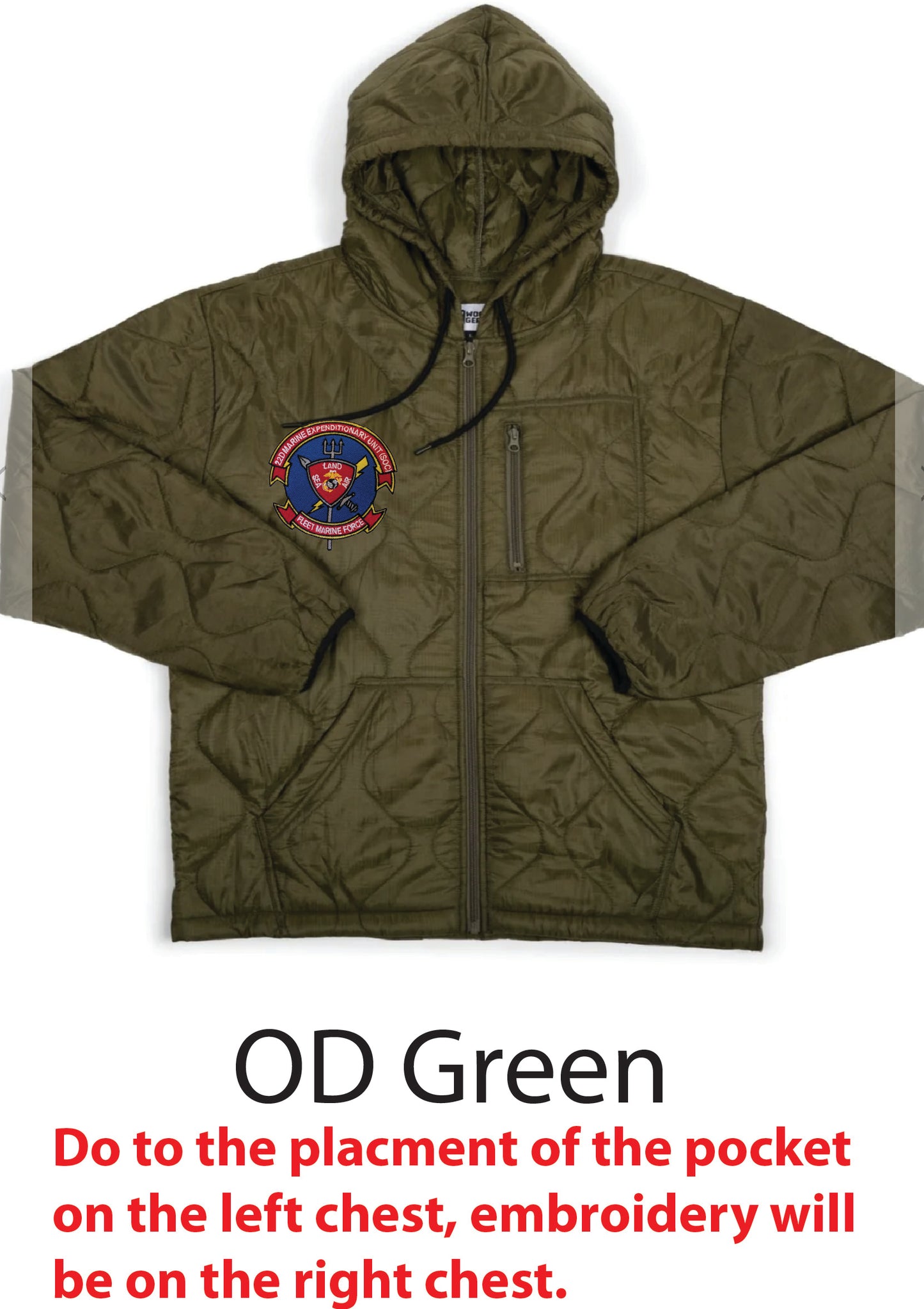 22nd Marine Expeditionary Unit SOC Zip-Up 2.0 Embroidered Woobie Hoodie