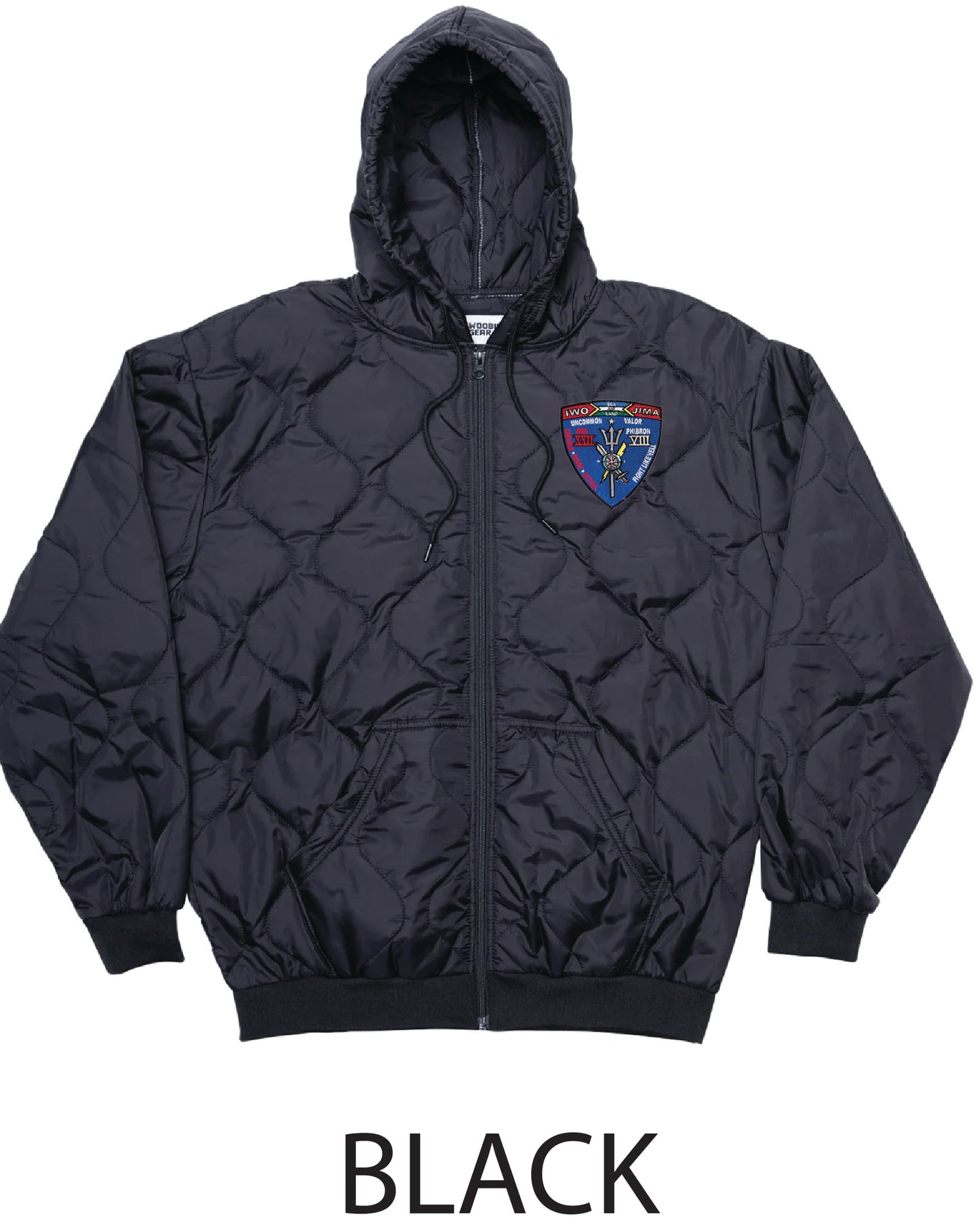 22nd Marine Expeditionary Unit SOC (Combined Logo) Zip-Up Embroidered Woobie Hoodie