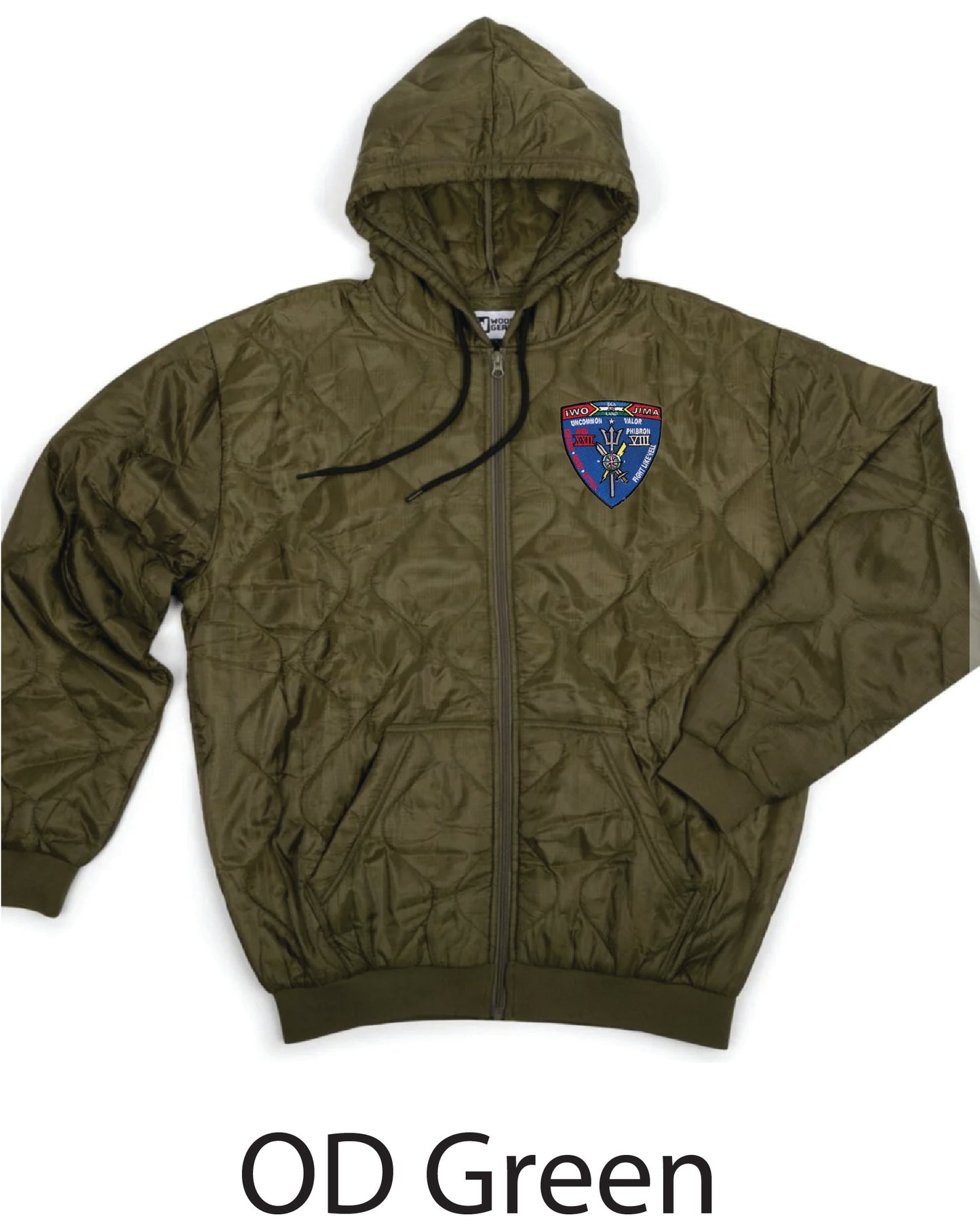 22nd Marine Expeditionary Unit SOC (Combined Logo) Zip-Up Embroidered Woobie Hoodie
