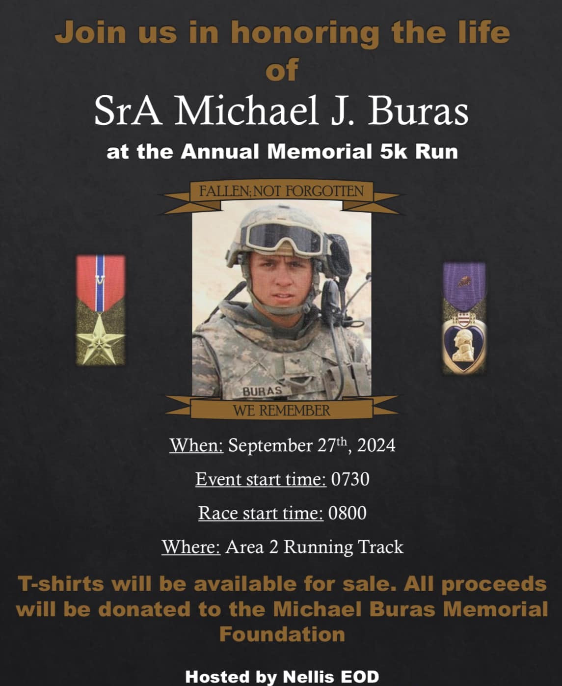 Michael Buras Memorial 5K T-Shirt