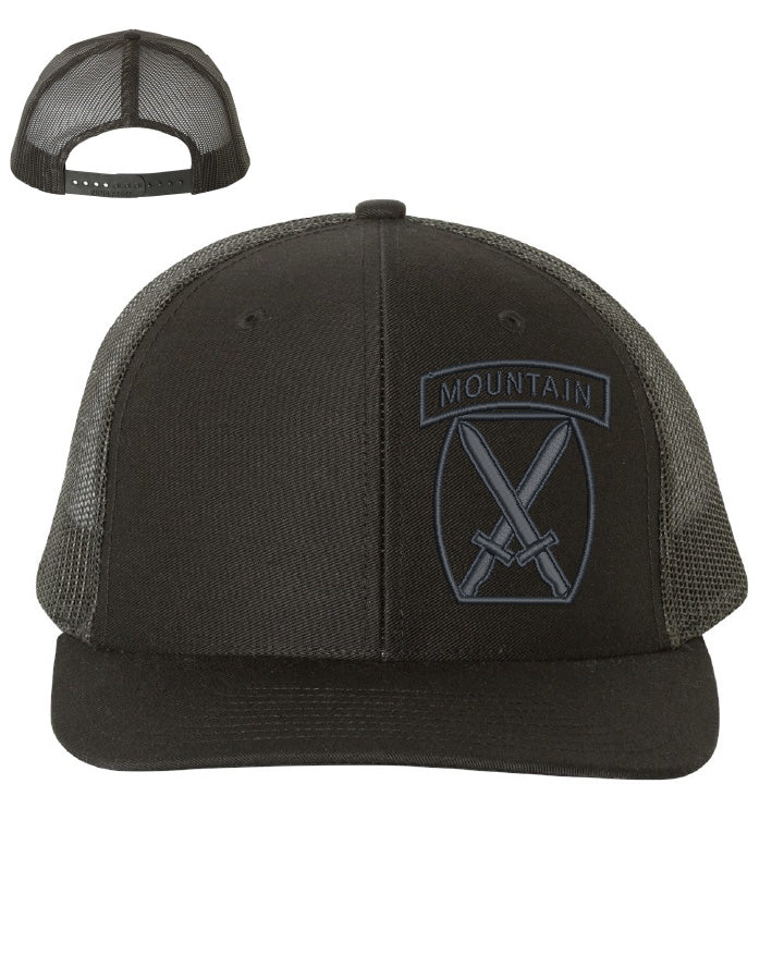 10th Mountain Division Hats | Embroidered Trucker Caps