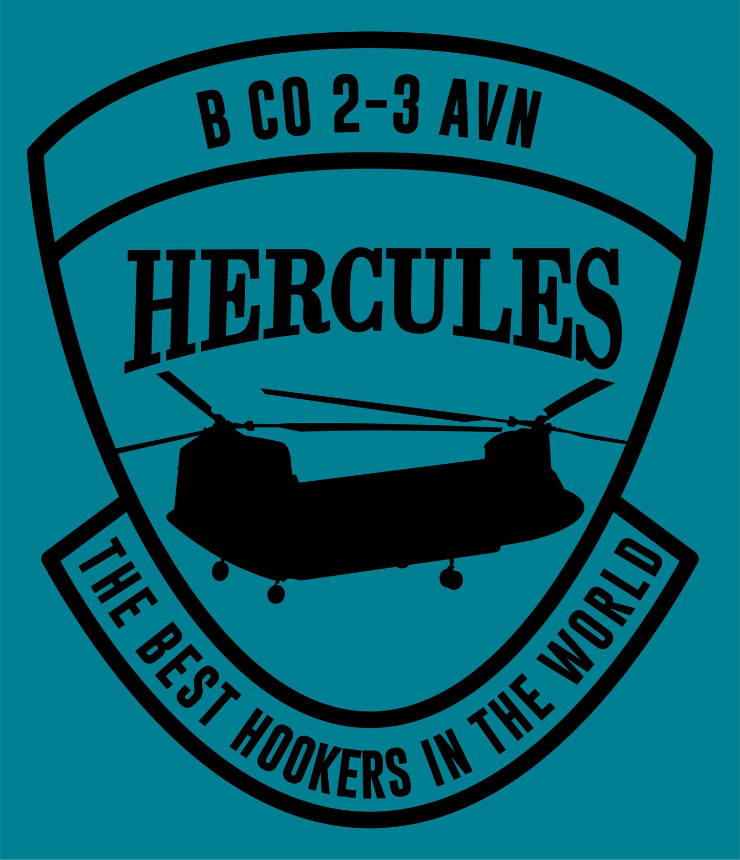 B Co 2-3 AVN “Hercules” Carhartt Hooded Sweatshirt | One-Color Design