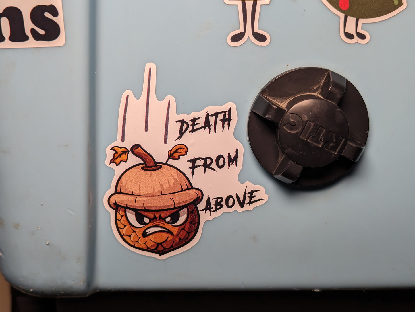 Death From Acorn Sticker | Death From Above Sticker | Airborne Acorn