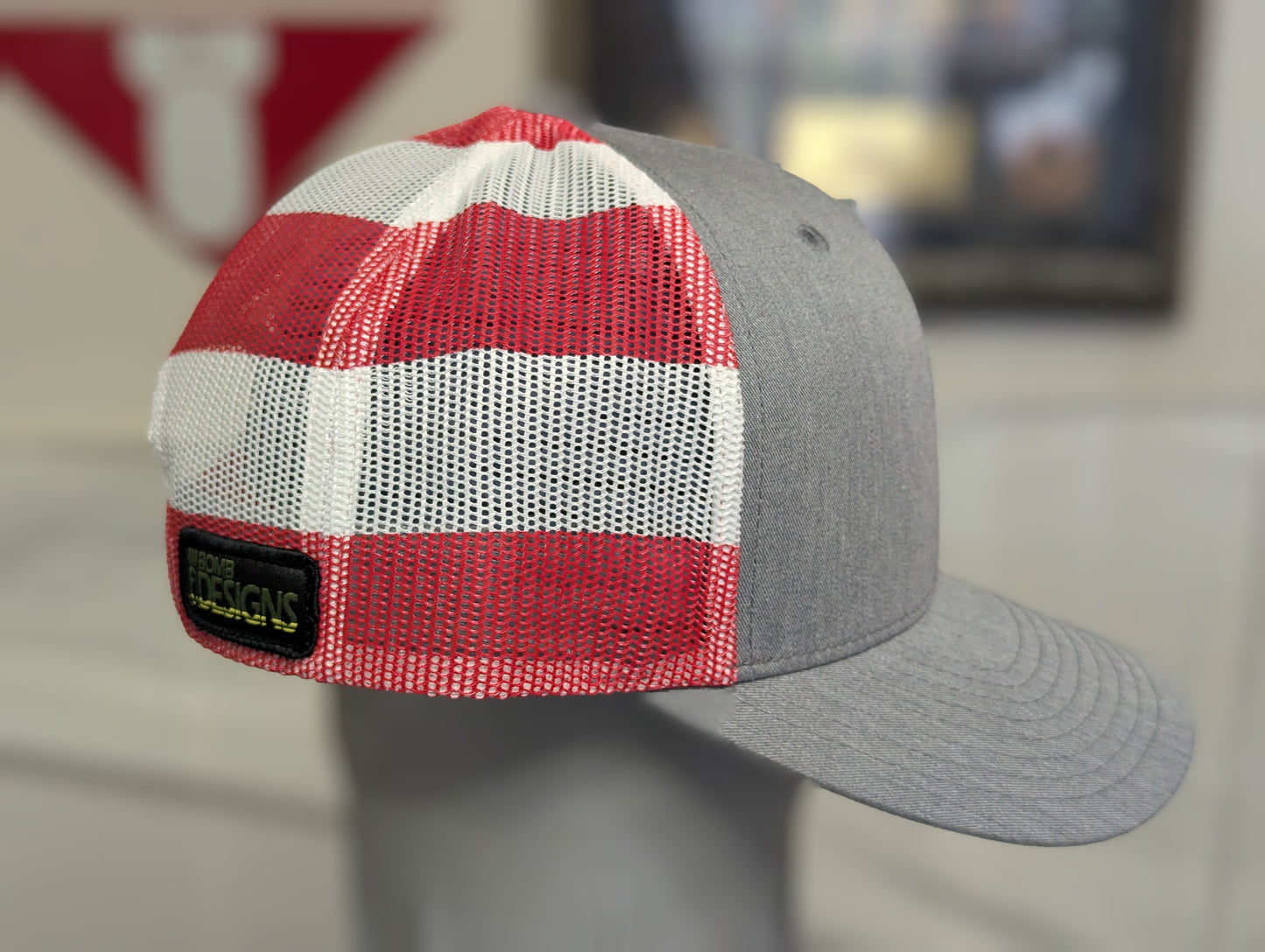 F-Bomb Designs Hat | Grey - Stars & Stripes