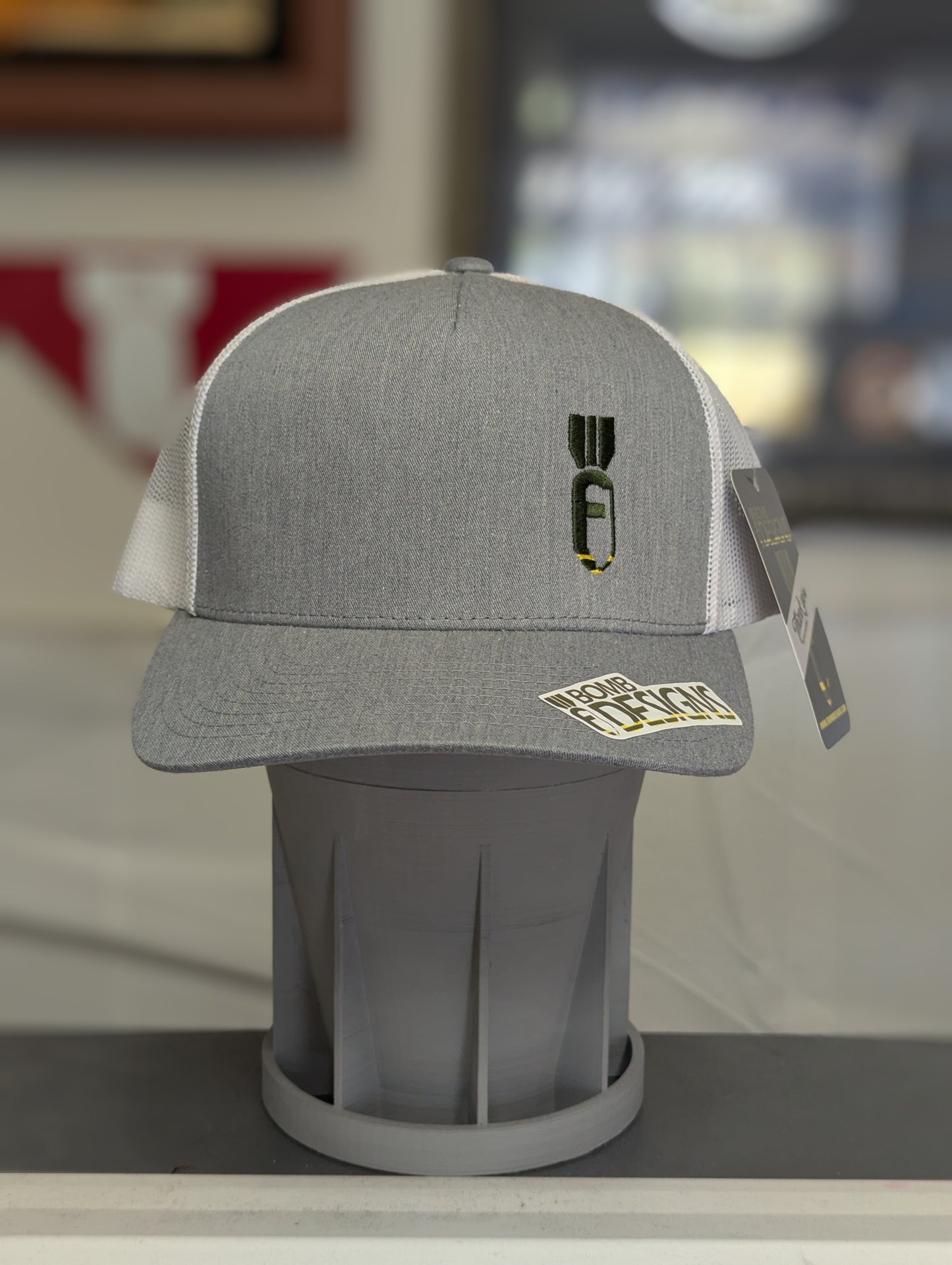 F-Bomb Designs Hat | Grey - White