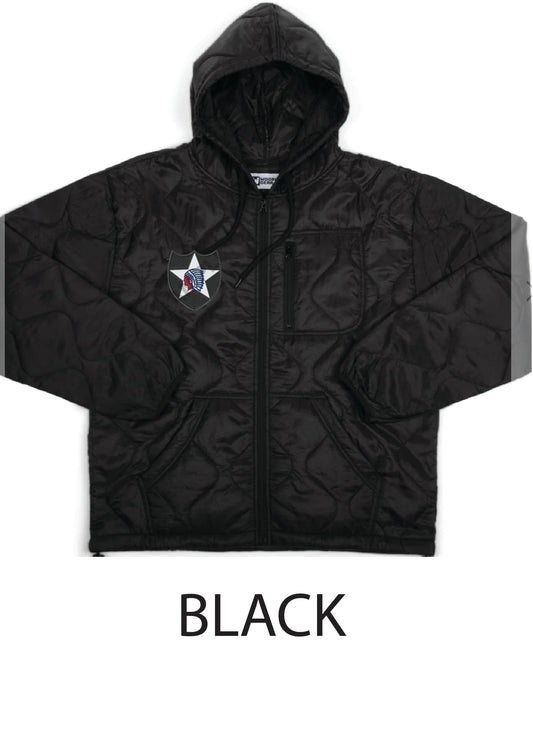 US Army Infantry Unit Patch Embroidered Zip-Up 2.0 Woobie Hoodie