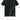 Black t-shirt with a light blue abstract design on a white background