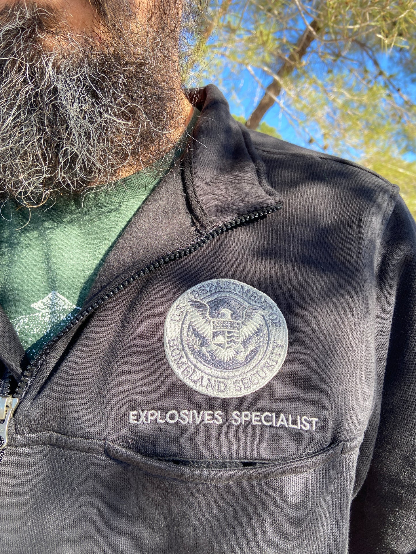 The TSSE Tactical Swagger Quarter-Zip | Explosives Specialist Job Shirt | DHS TSSE Embroidered