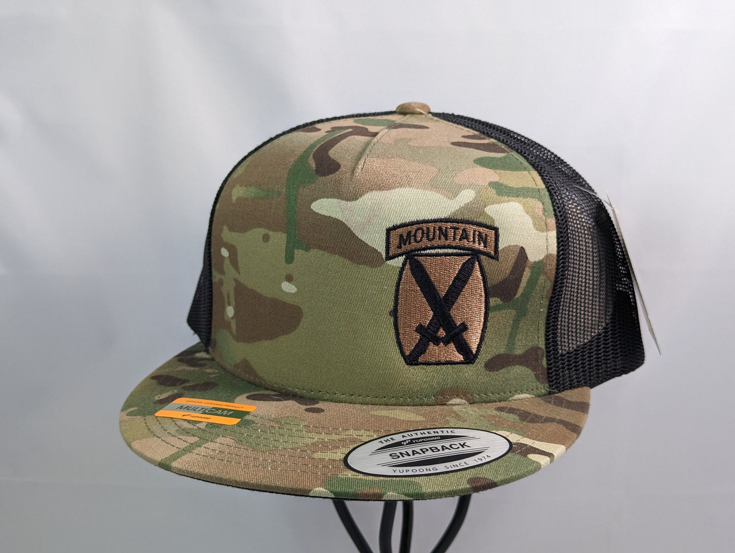 10th Mountain Embroidered Flatbrim Hat | US Army | Fort Drum | Multicam Hat