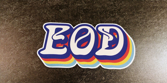 Groovy Retro EOD Sticker