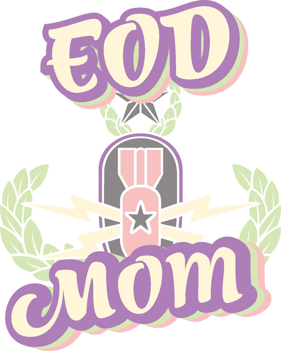 EOD Mom T-Shirt | Bomb Tech Mom | Military Mother Tee | Relaxed Fit Women's Cut Tee