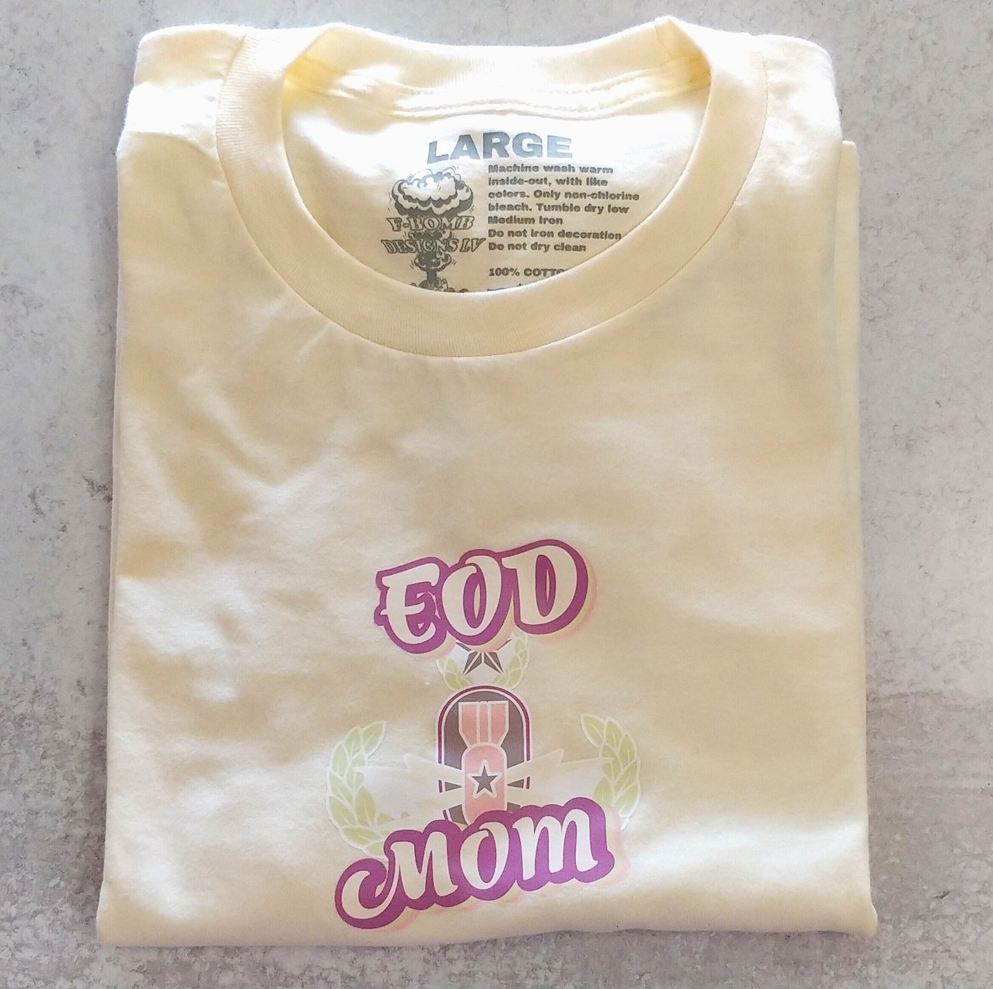 EOD Mom T-Shirt | Bomb Tech Mom | Military Mother Tee | Relaxed Fit Women's Cut Tee