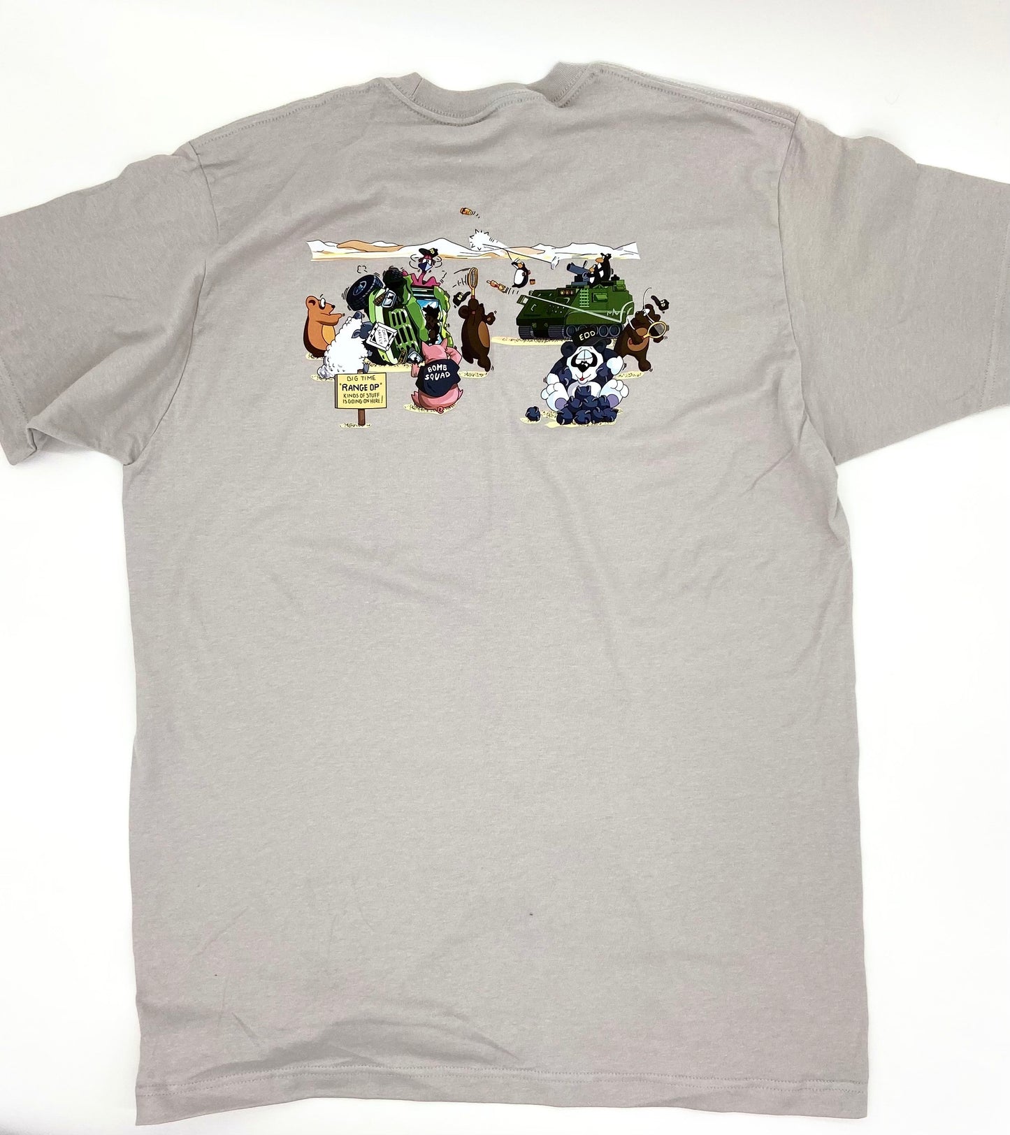EOD Aircraft Op Cartoon T-Shirt | Big Time Aircraft Op Mission | Bomb Tech Life