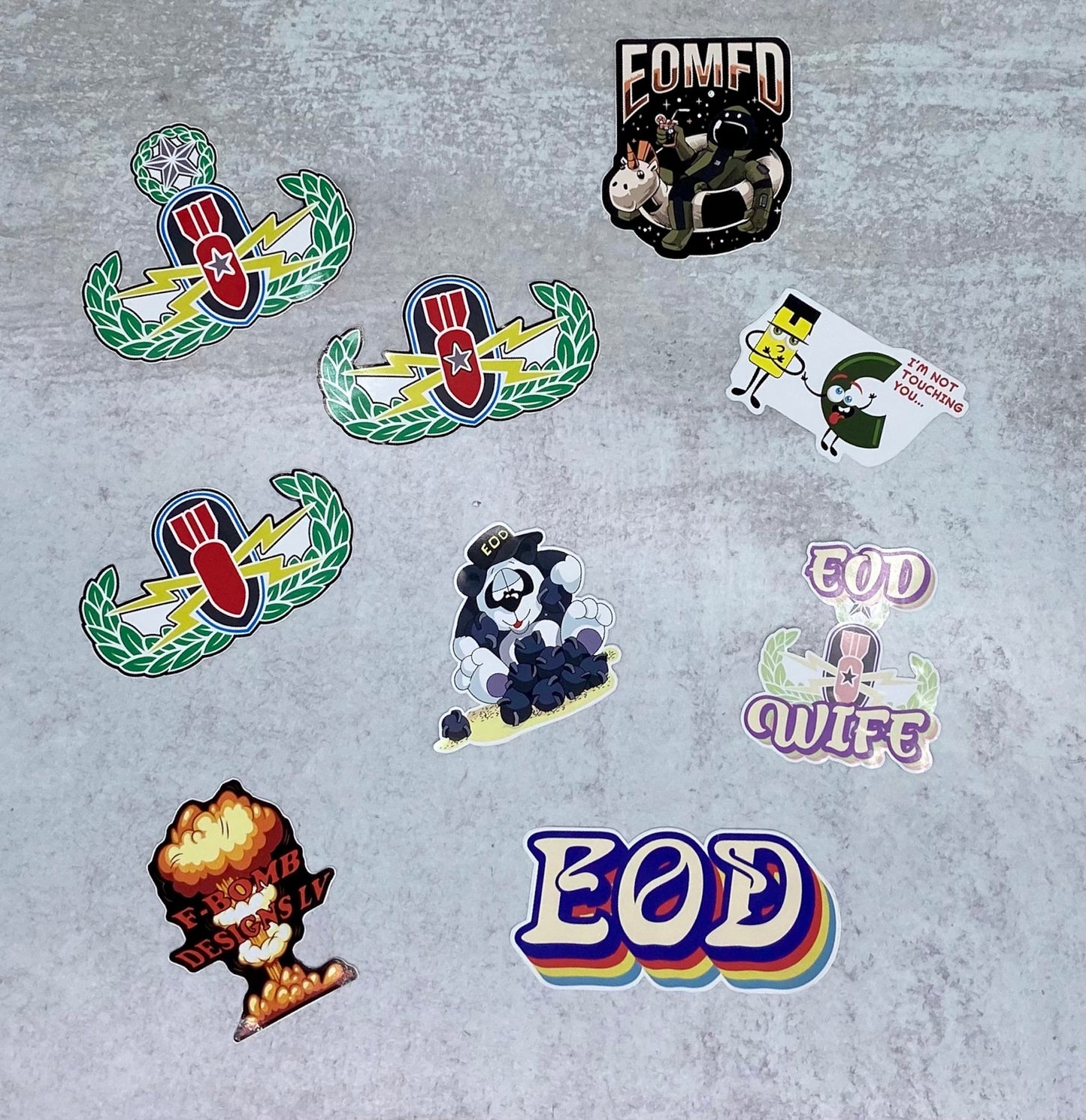 Jumbo Sized Traditional Color EOD Badge Stickers | Master Badge | Senior Badge | Basic Badge | HDS Badge | Multiple Size Options