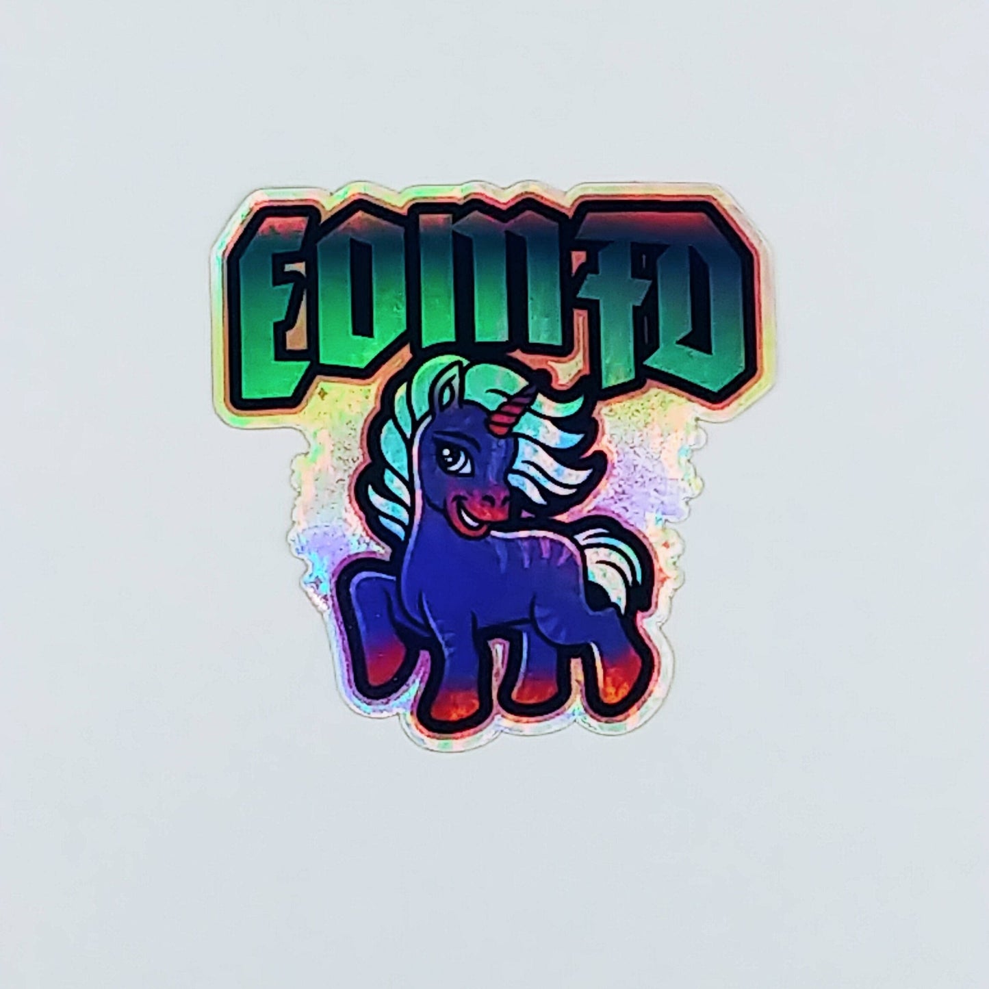 Holographic EOMFD Unicorn Sticker | Bomb Tech Life