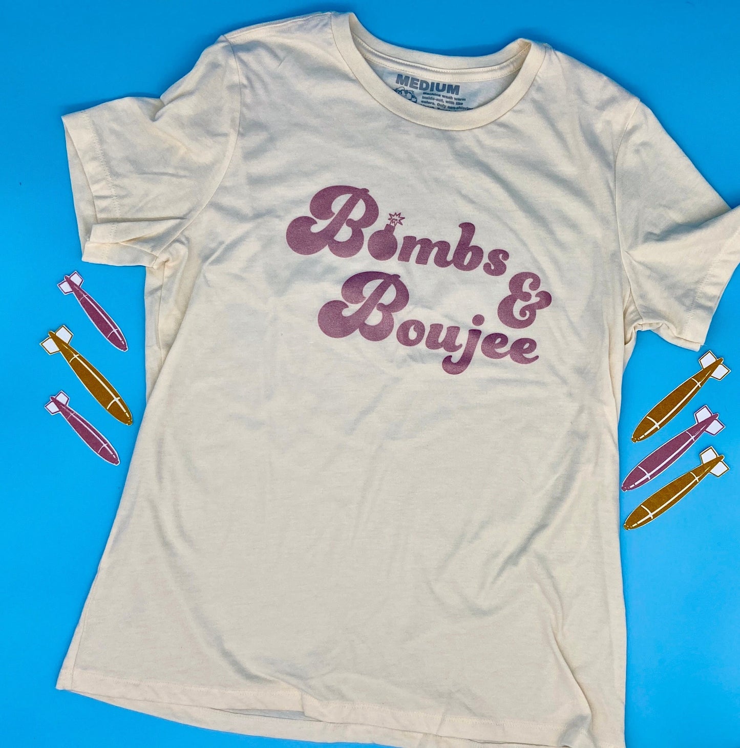 Bombs & Boujee T-Shirt | Bomb Tech | Military Tee | Relaxed Fit Women's Cut Tee