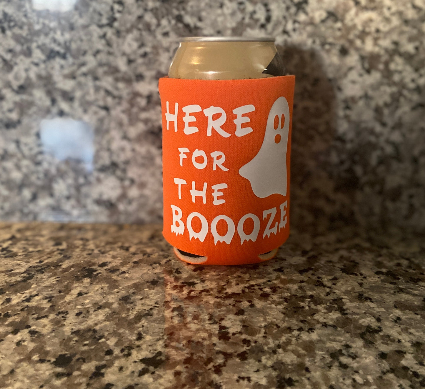 Here for the Boooze Can Cooler | Halloween Glow in the Dark Can Hugger