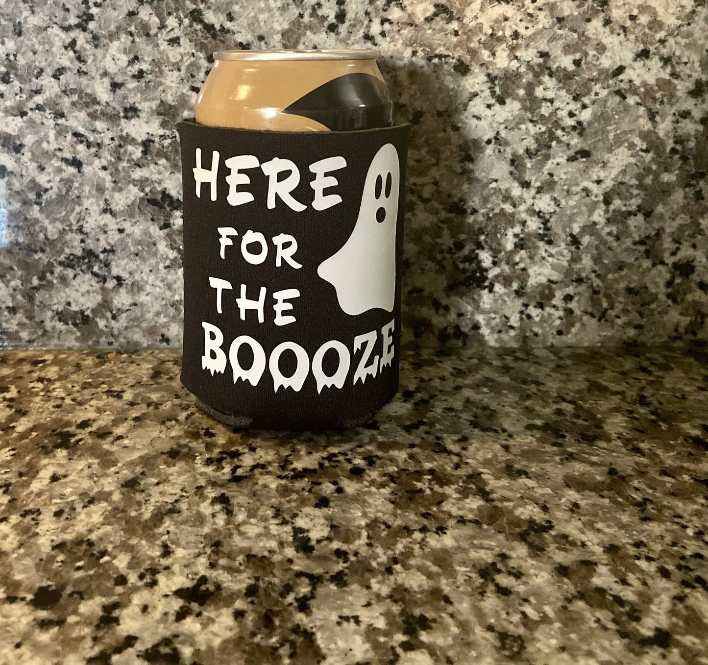 Here for the Boooze Can Cooler | Halloween Glow in the Dark Can Hugger