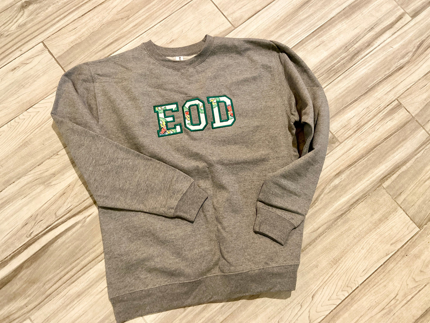 EOD Applique Crewneck Sweatshirt | Basic, Senior and Master Badge Options | Customize with Wife, Husband, Mom, Dad or anything else!