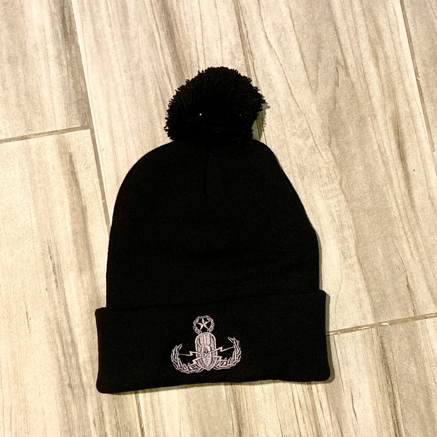 EOD Embroidered Crab Winter Beanie with Pom| HDS, Basic, Senior and Master Badges