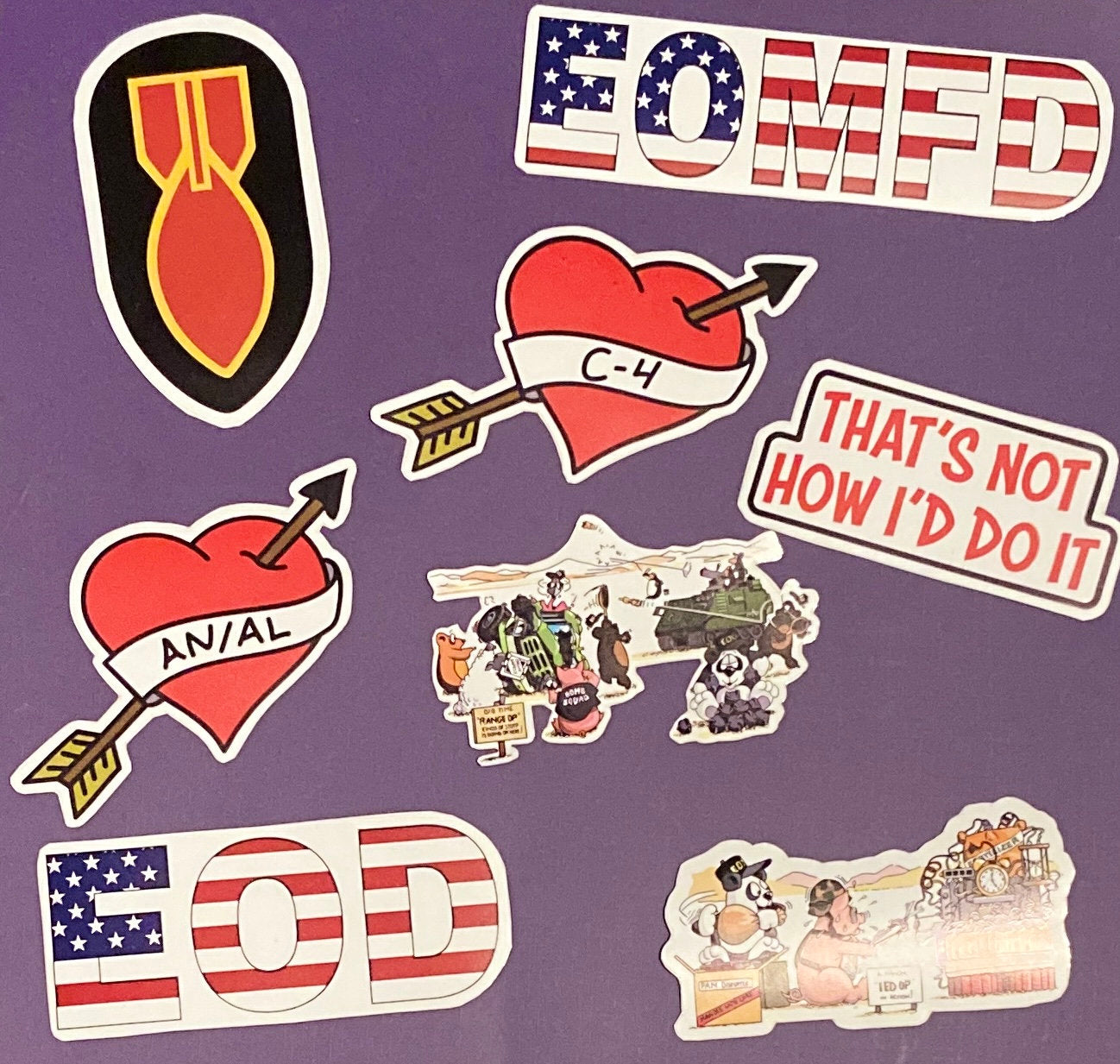 Patriotic EOD Sticker | EOMFD Flag