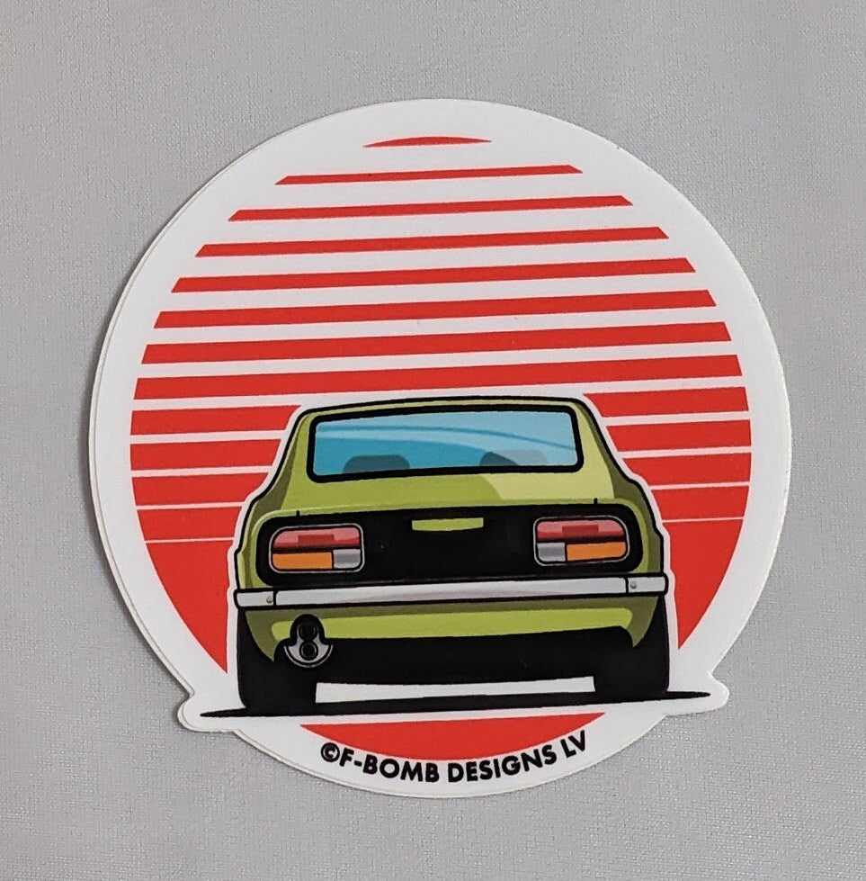 Datsun Sticker Datsun 240Z Retro Sunset Sticker | That's my Datsun Sticker – F-Bomb ...