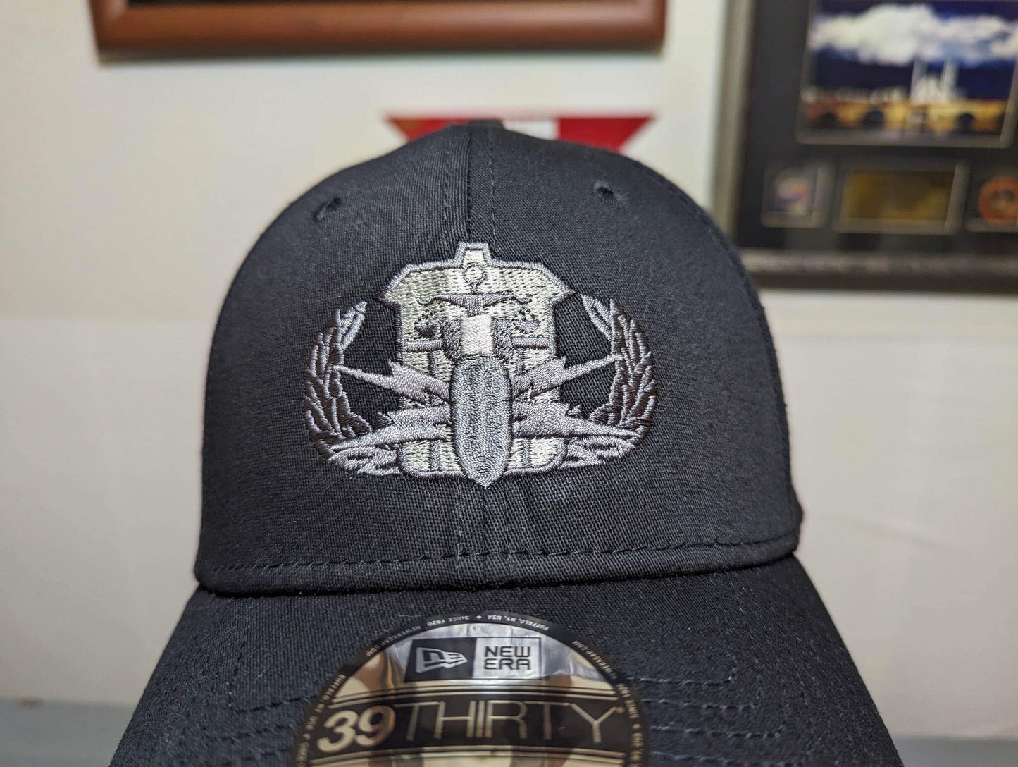 Explosive Specialist Hat | EOD Badge in Shades of Gray | TSSE Guys are Special Hat | Flex Fit Bomb Squad Hat | Embroidery Bomb Tech Life Hat