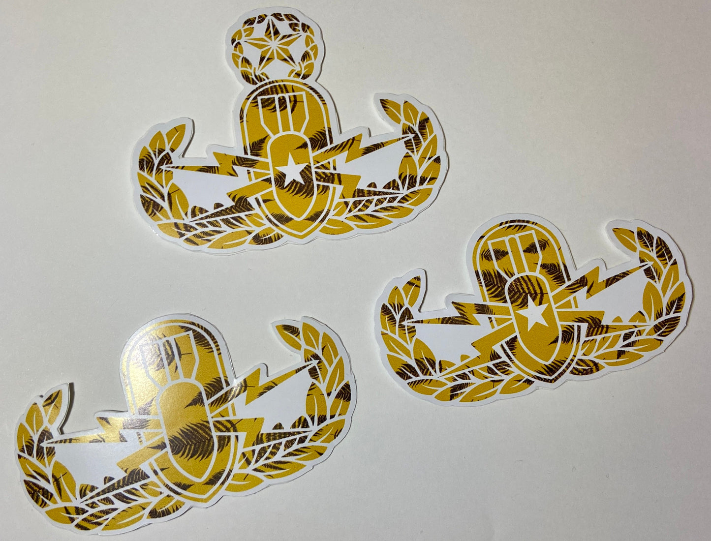 Hawaiian Floral Printed EOD Badge Stickers