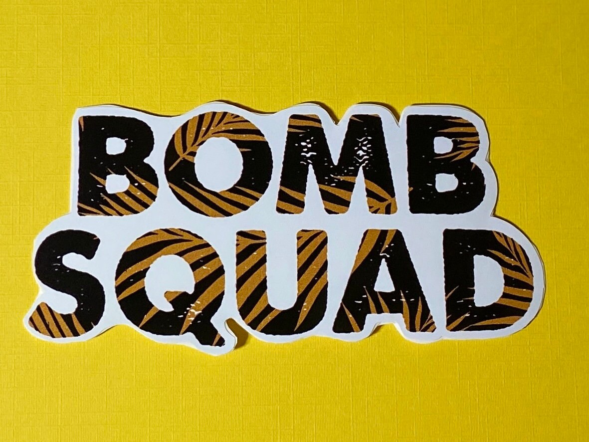 Hawaiian Floral Printed Bomb Squad Stickers | Lots of Color Choices!