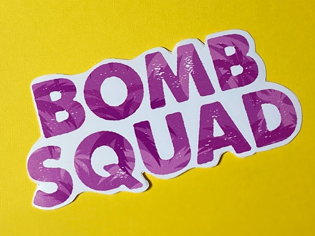 Hawaiian Floral Printed Bomb Squad Stickers | Lots of Color Choices!