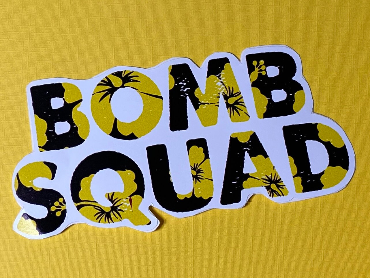 Hawaiian Floral Printed Bomb Squad Stickers | Lots of Color Choices!