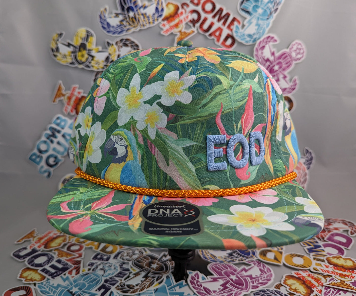 3D Puff EOD Hawaiian Flat Brim Hat