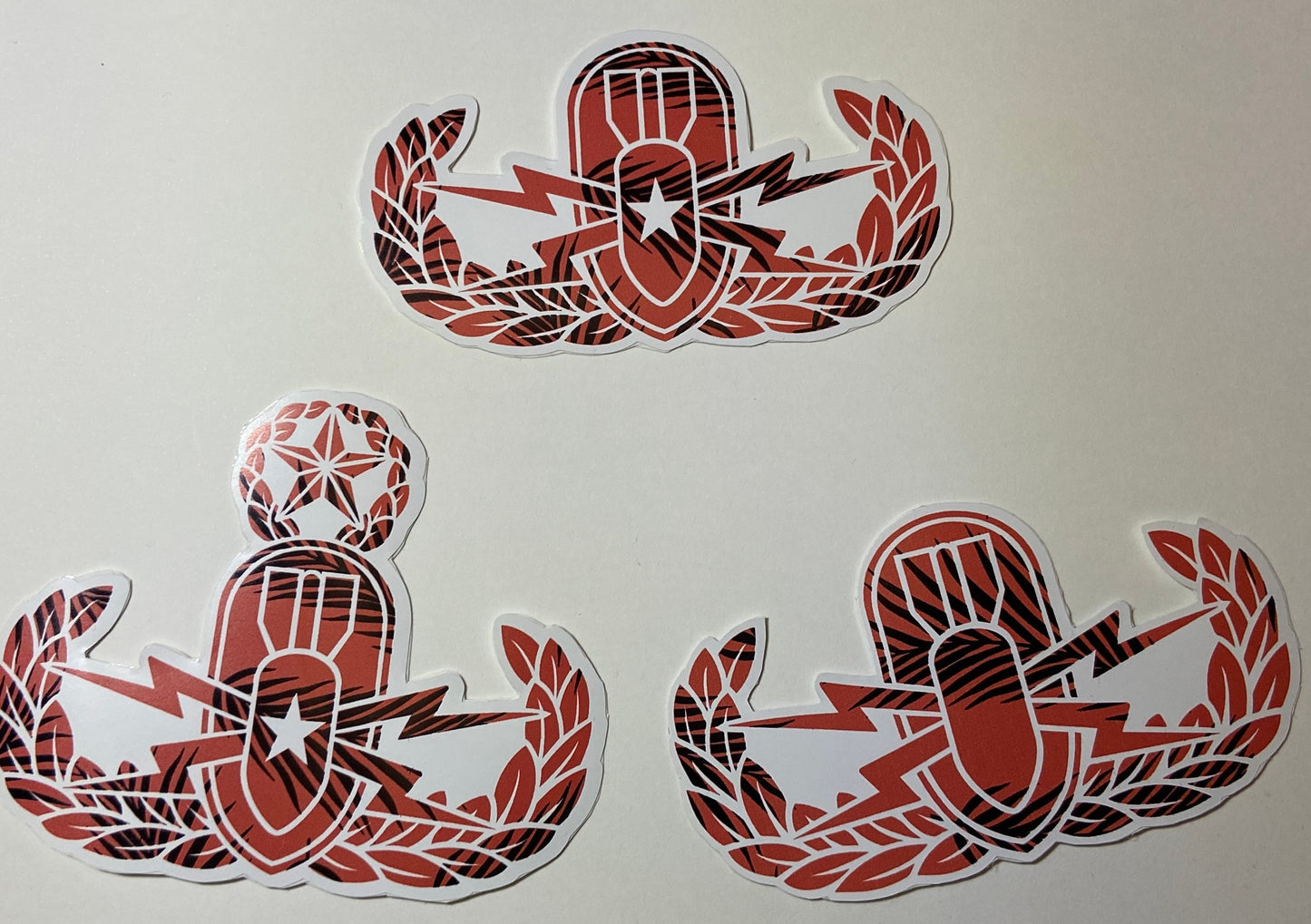 Hawaiian Floral Printed EOD Badge Stickers