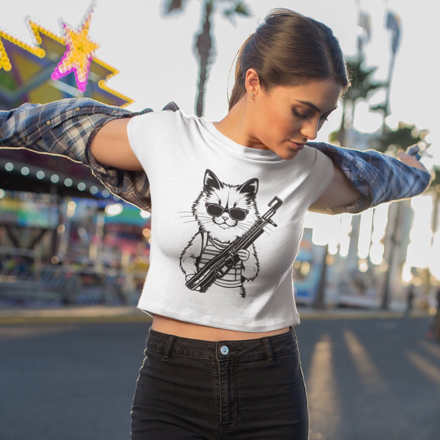 Cool Cat...Tacticool that is | Crop Top