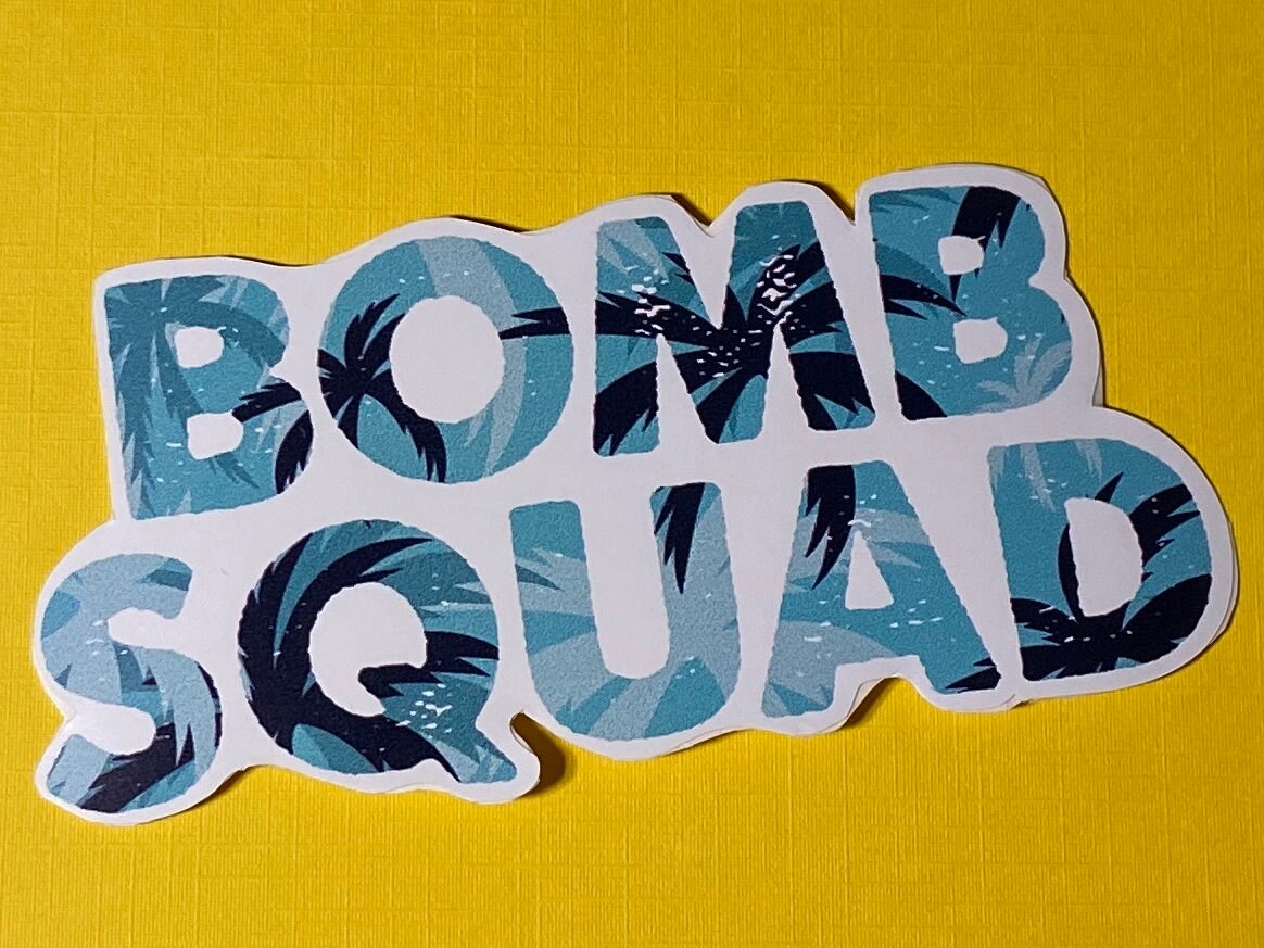 Hawaiian Floral Printed Bomb Squad Stickers | Lots of Color Choices!