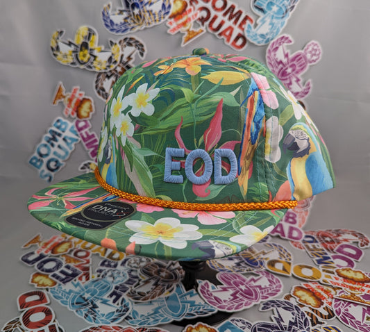 3D Puff EOD Hawaiian Flat Brim Hat