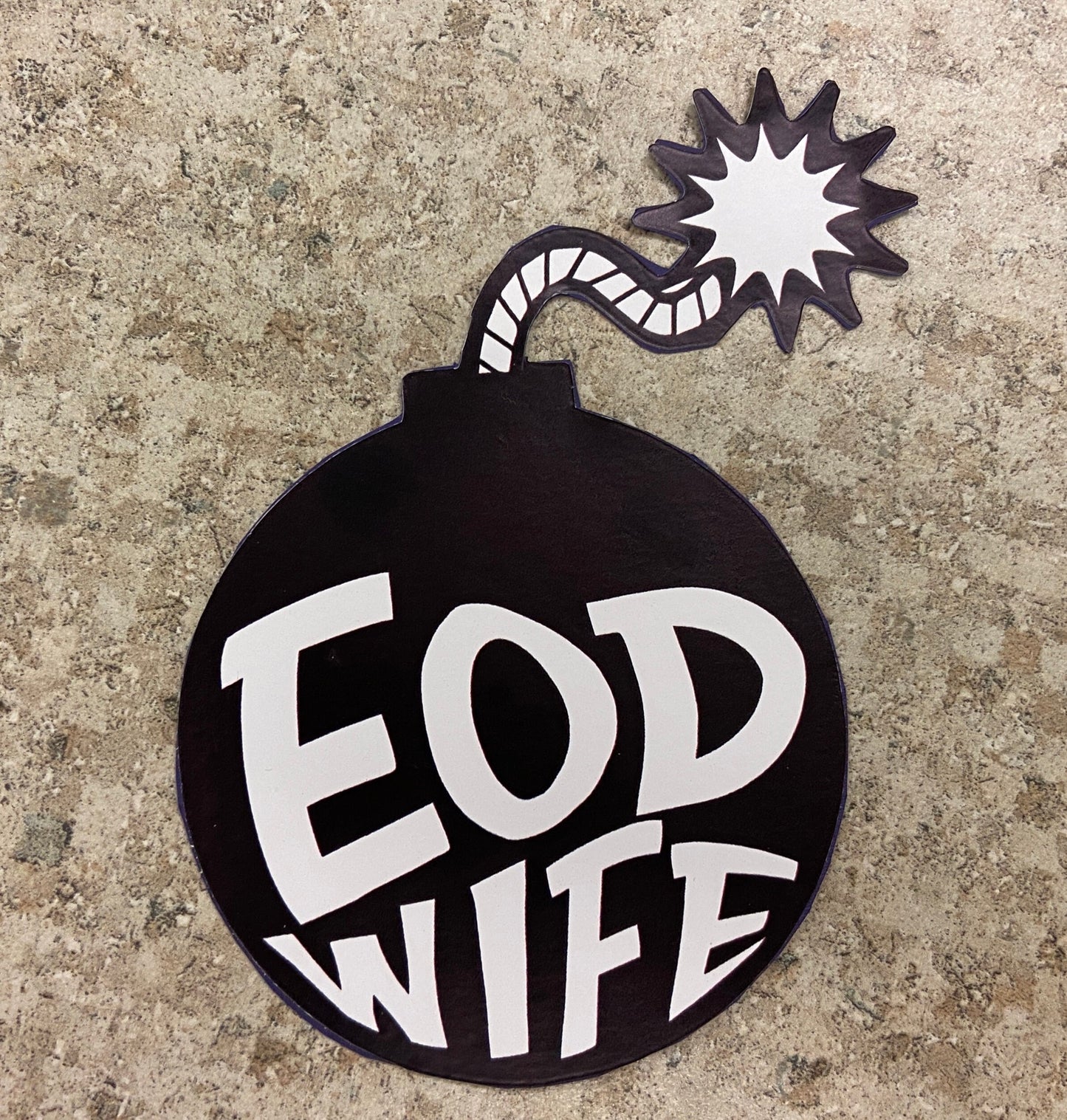 EOD Wife Bomb Sticker | My wife is the Da Bomb!