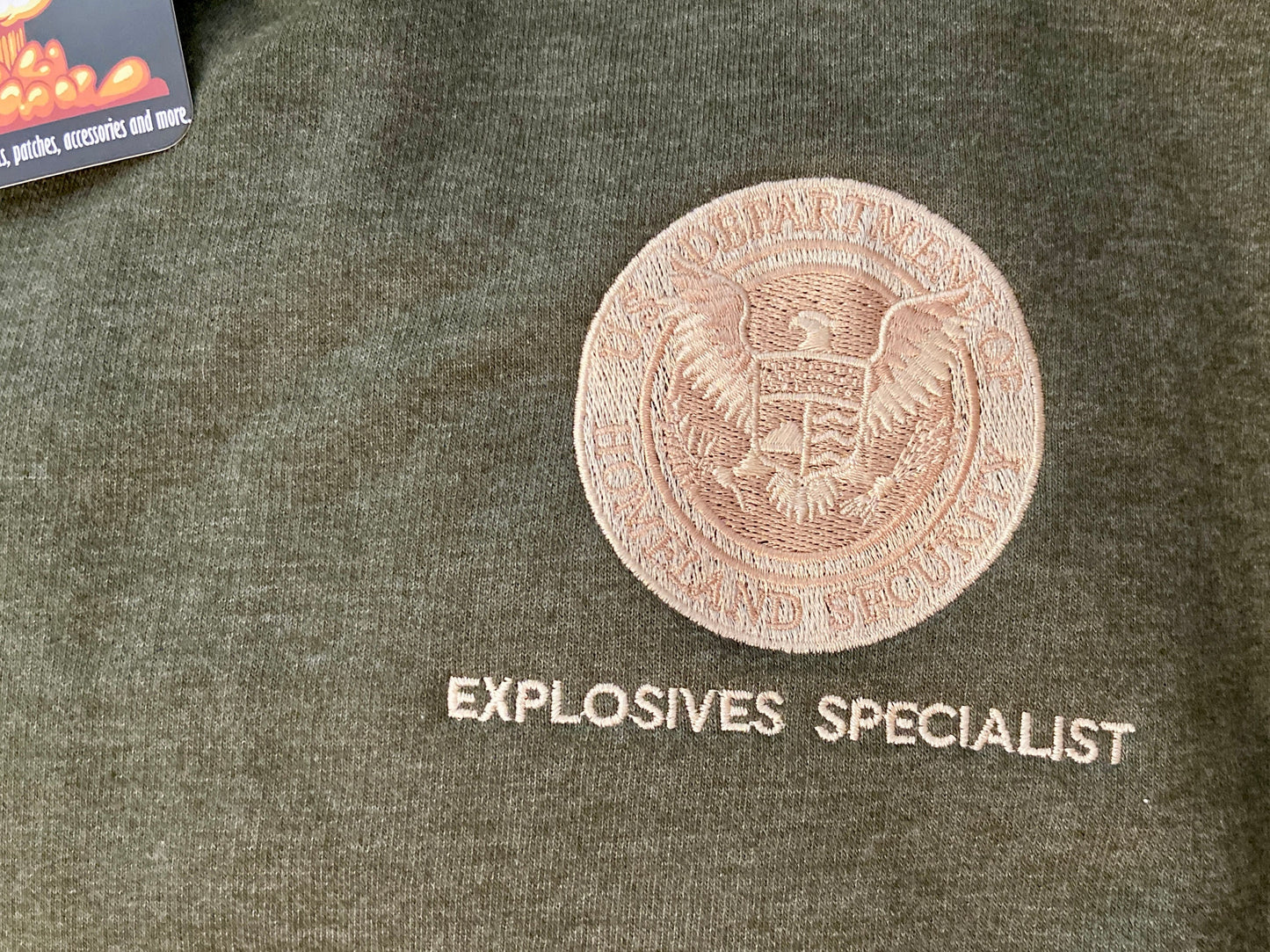 Explosives Specialist Sweatshirt | DHS TSSE Hooded and Crewneck Sweatshirts | Lots of Color Combo Options